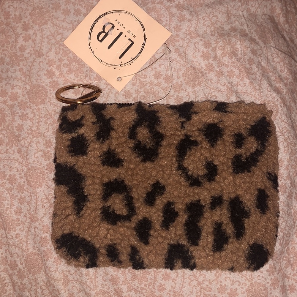 Lib New York leopard coin purse